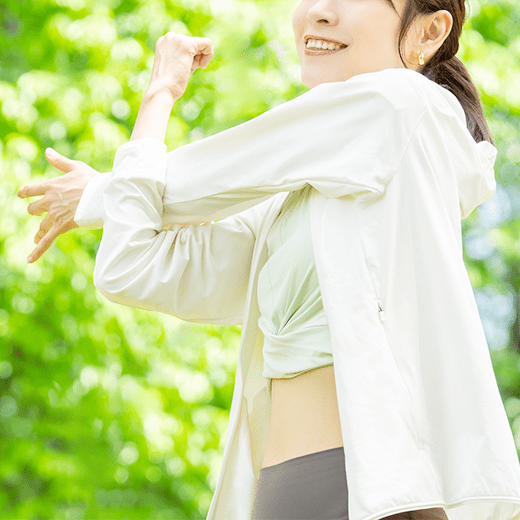 ストレッチをする人