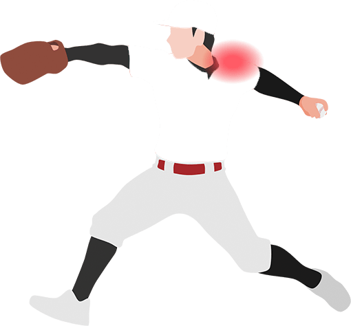 野球をする人のイラスト